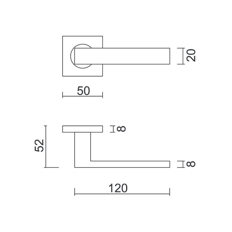 Poignée de porte bronze mat Cosmic