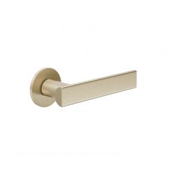 Poignée de porte champagne satiné ANIK sans rosace de clé