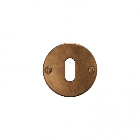 Paire de rosaces pour clé L bronze cognac – Crafino