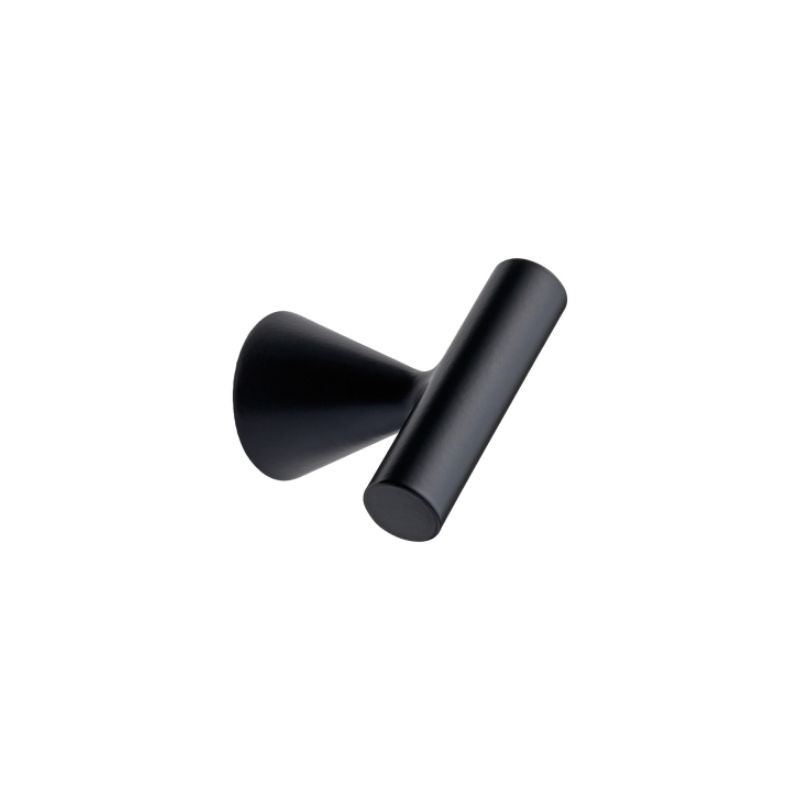 Bouton de meuble Delta noir mat