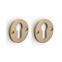 Paar cilinderrozetten I PBY50 ONE PVD licht brons Formani