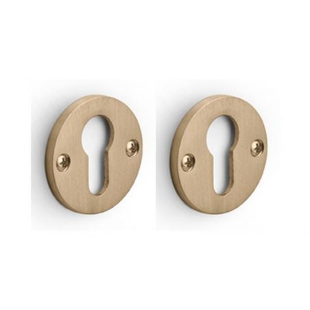 Paar cilinderrozetten I PBY50 ONE PVD licht brons Formani