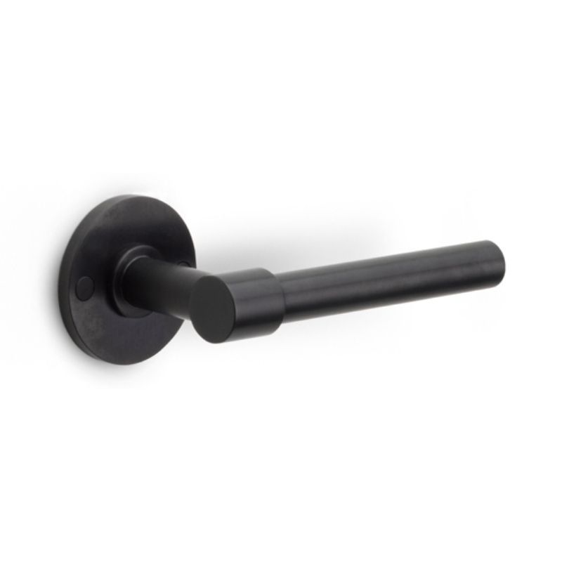 Poignée de porte PBL15XL/50 sur rosaces ONE PVD noir mat Formani