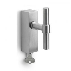 Poignée de fenêtre inox brossé PBT15-DKLOCK IN