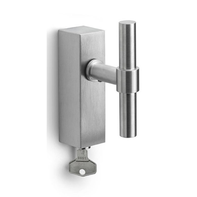 Poignée de fenêtre inox brossé PBT15-DKLOCK IN