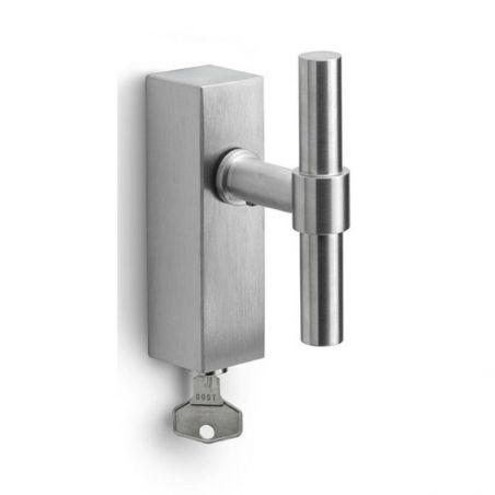 Poignée de fenêtre inox brossé PBT15-DKLOCK IN