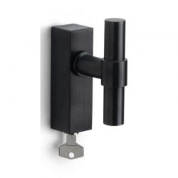 Raamkruk PVD mat zwart FORMANI PBT20-DKLOCK IZ