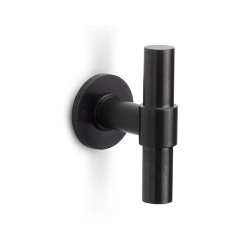 Bouton de porte fixe noir brossé PBT100V IZ