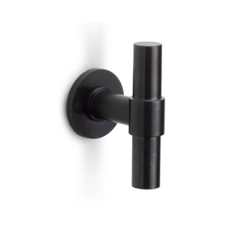Bouton de porte fixe noir brossé PBT100V IZ