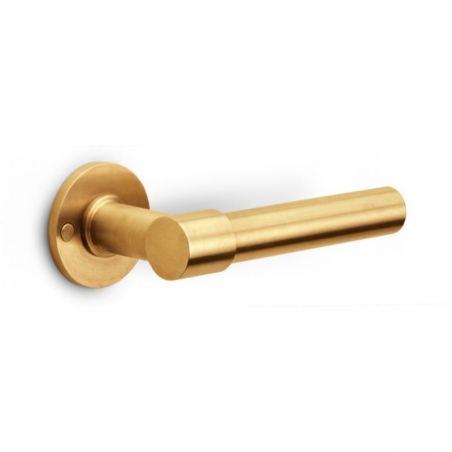 Poignée de porte PBL20XL/50 sur rosaces ONE PVD or mat Formani