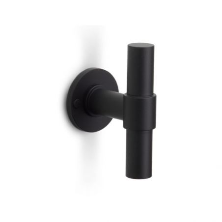 Poignée de porte PBT20/50 sur rosaces ONE noir mat Formani
