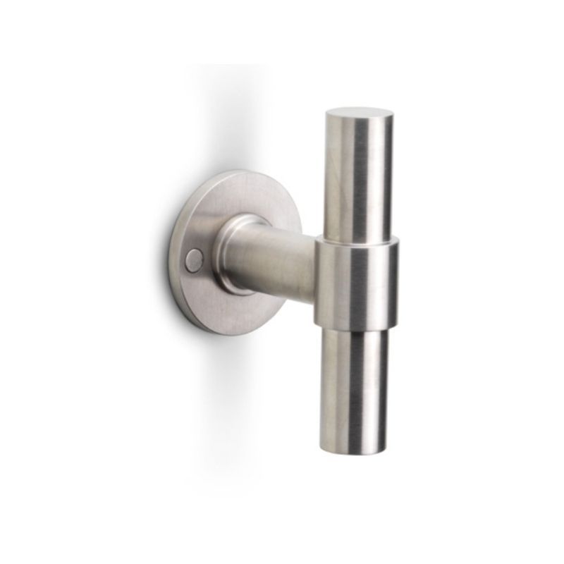Poignée de porte PBT20/50 sur rosaces ONE acier inoxydable mat Formani