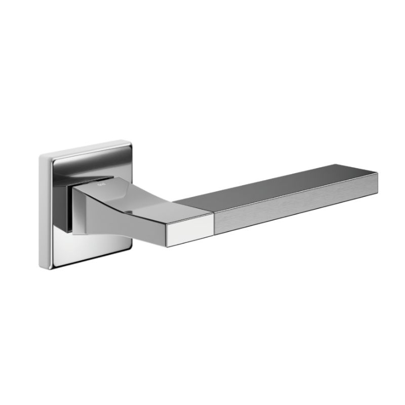 Deurklink gekleurd chroom satijn CHANGE B 02 vierkant
