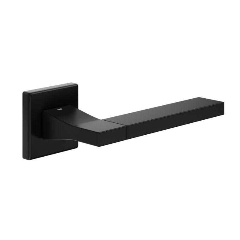 Deurklink mat zwart CHANGE B 02 vierkant