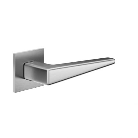 Poignée de porte chrome satiné CLOE 02 carré