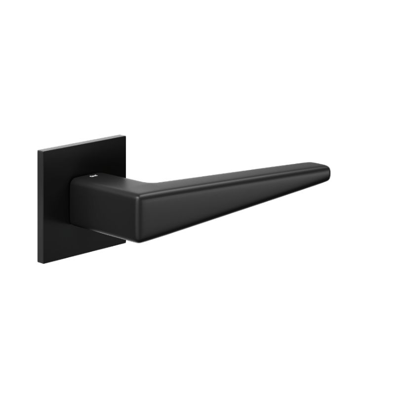 Deurklink mat zwart CLOE 02 vierkant