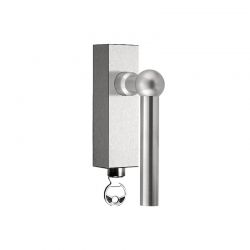 Poignée de fenêtre inox brossé FORMANI FVL100-DKLOCK IN