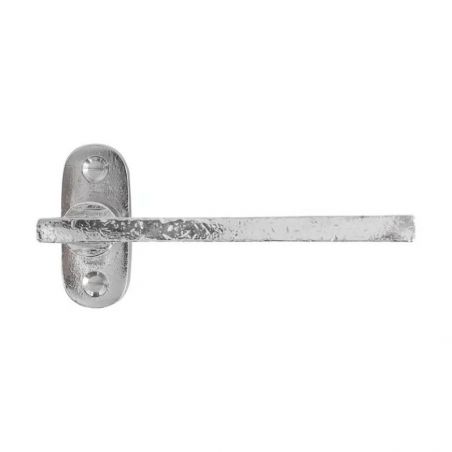 Paire de poignées de porte PH2017 sur rosace ovale bronze blanc Dauby
