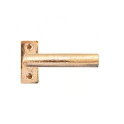 Poignée de porte PH1930 sur rosace rectangulaire bronze brut poli Dauby
