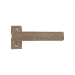 Poignée de porte PH1930 sur rosace rectangulaire bronze brut Dauby