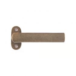 Poignée de porte PH1930 sur rosace ovale bronze brut Dauby