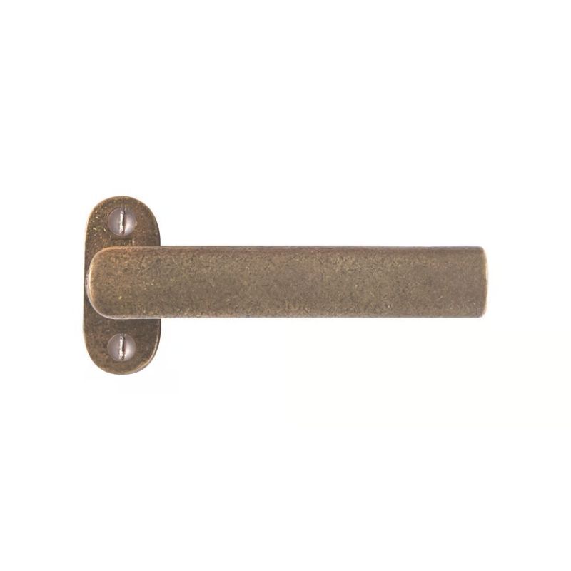 Paire de poignées de porte PH1930 sur rosace ovale bronze brut Dauby