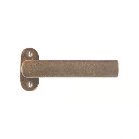 Paire de poignées de porte PH1930 sur rosace ovale bronze brut Dauby