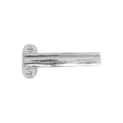 Poignée de porte PH1930 sur rosace ovale bronze blanc poli Dauby