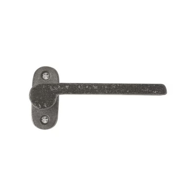 Paire de poignées de porte PH1928 sur rosace ovale métal brut Dauby