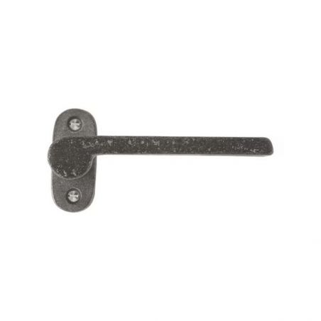 Paire de poignées de porte PH1928 sur rosace ovale métal brut Dauby