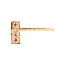 Poignée de porte PH1928 sur rosace rectangulaire bronze brut poli Dauby