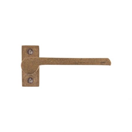 Paire de poignées de porte PH1928 sur rosace rectangulaire bronze brut Dauby