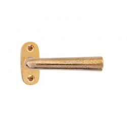 Paire de poignées de porte PH1925+ sur rosace ovale bronze brut poli Dauby