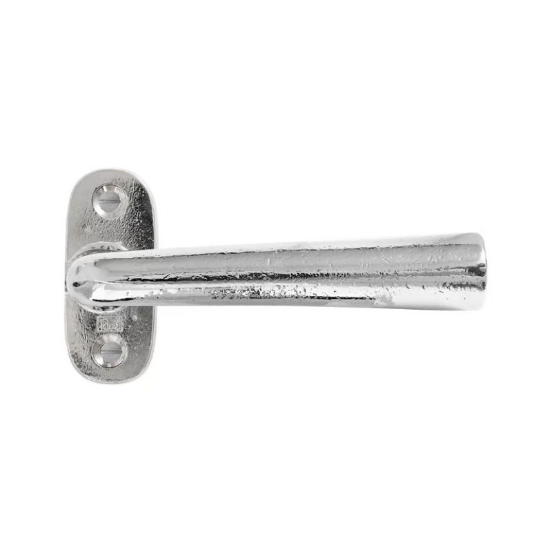 Paire de poignées de porte PH1925+ sur rosace ovale bronze blanc Dauby