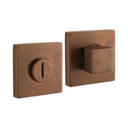 Verrou de toilette Bauhaus à fixation invisible 5/8 mm laiton bronze antique Artitec