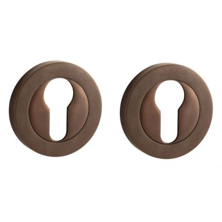 Paire de rosaces pour cylindre européen Vivo laiton bronze antique Artitec