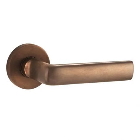 Poignée de porte Padania sur rosace Vivo laiton bronze antique Artitec