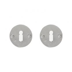 Paire de rosaces pour clé L 50F bronze blanc satiné Dauby