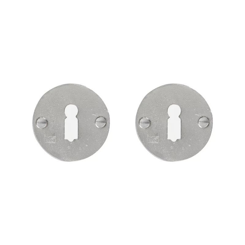 Paire de rosaces pour clé L 50F bronze blanc satiné Dauby