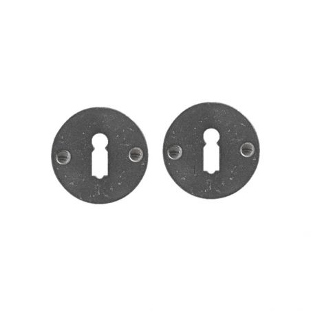Paire de rosaces pour clé L 50F métal brut Dauby