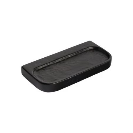 Poignée de meuble PLAT 64 mm fer vieilli noir Dauby