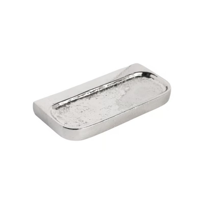 Poignée de meuble PLAT 64 mm bronze blanc poli Dauby