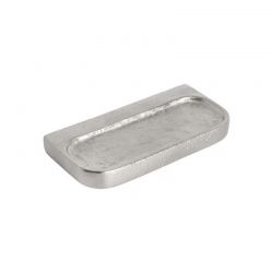 Poignée de meuble PLAT 64 mm bronze blanc satiné Dauby