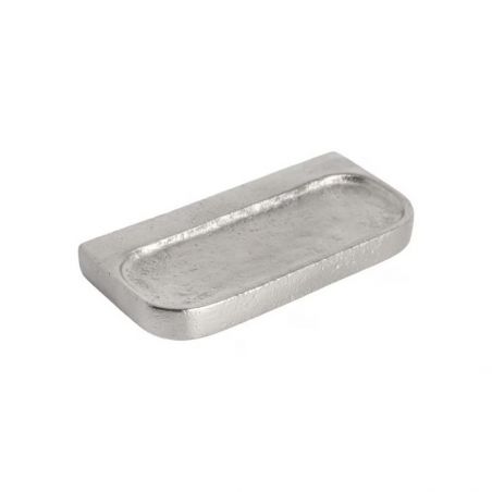 Poignée de meuble PLAT 64 mm bronze blanc satiné Dauby