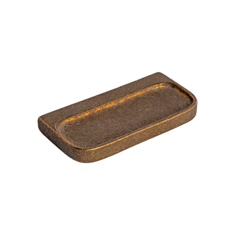Poignée de meuble PLAT 64 mm bronze brut Dauby
