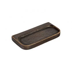 Poignée de meuble PLAT 64 mm bronze foncé Dauby