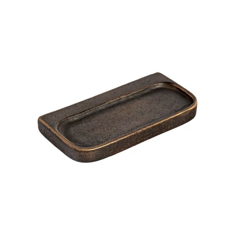 Poignée de meuble PLAT 64 mm bronze foncé Dauby