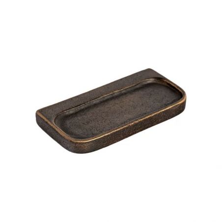 Meubelgreep PLAT 64 mm in donker brons Dauby