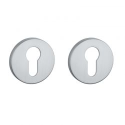 Paire de rosaces pour cylindre R 7S chrome satiné Aprile