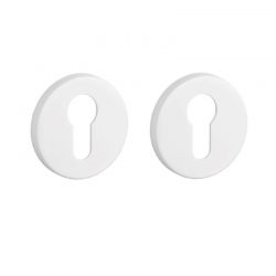 Paire de rosaces pour cylindre R 7S blanc mat Aprile